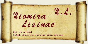 Miomira Lisinac vizit kartica